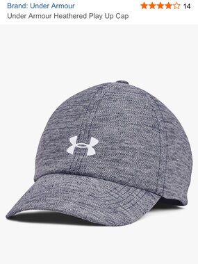 UNDER AMOUR Heathered Blue/White Play Up Baseball Hat